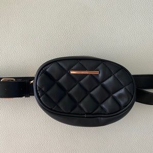 NWOT Aldo Black Quilted Fanny Pack